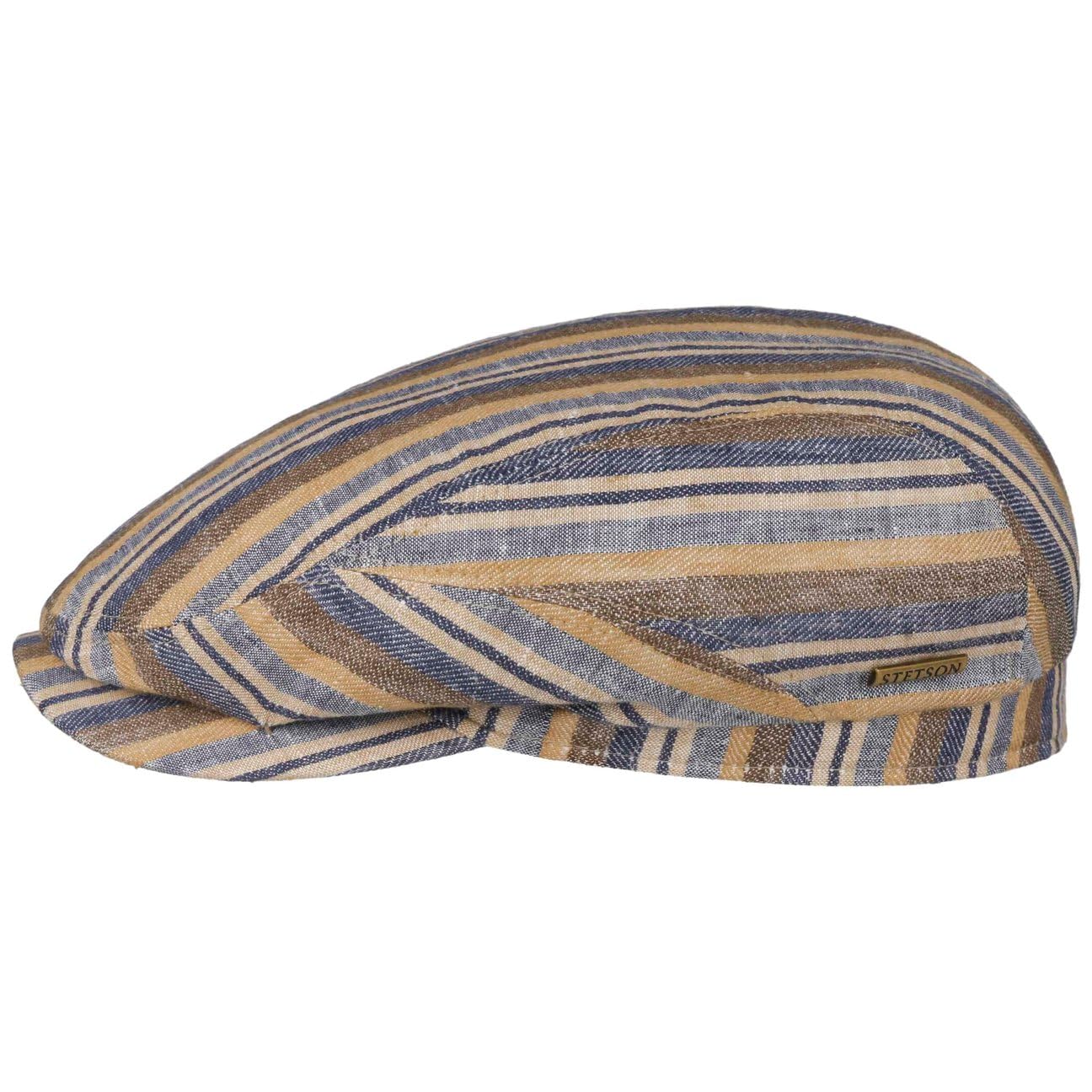 Stetson Sacota Driver Coppola Rigata Multicolore in Lino Prodotto in UE Unisex Primavera Estate