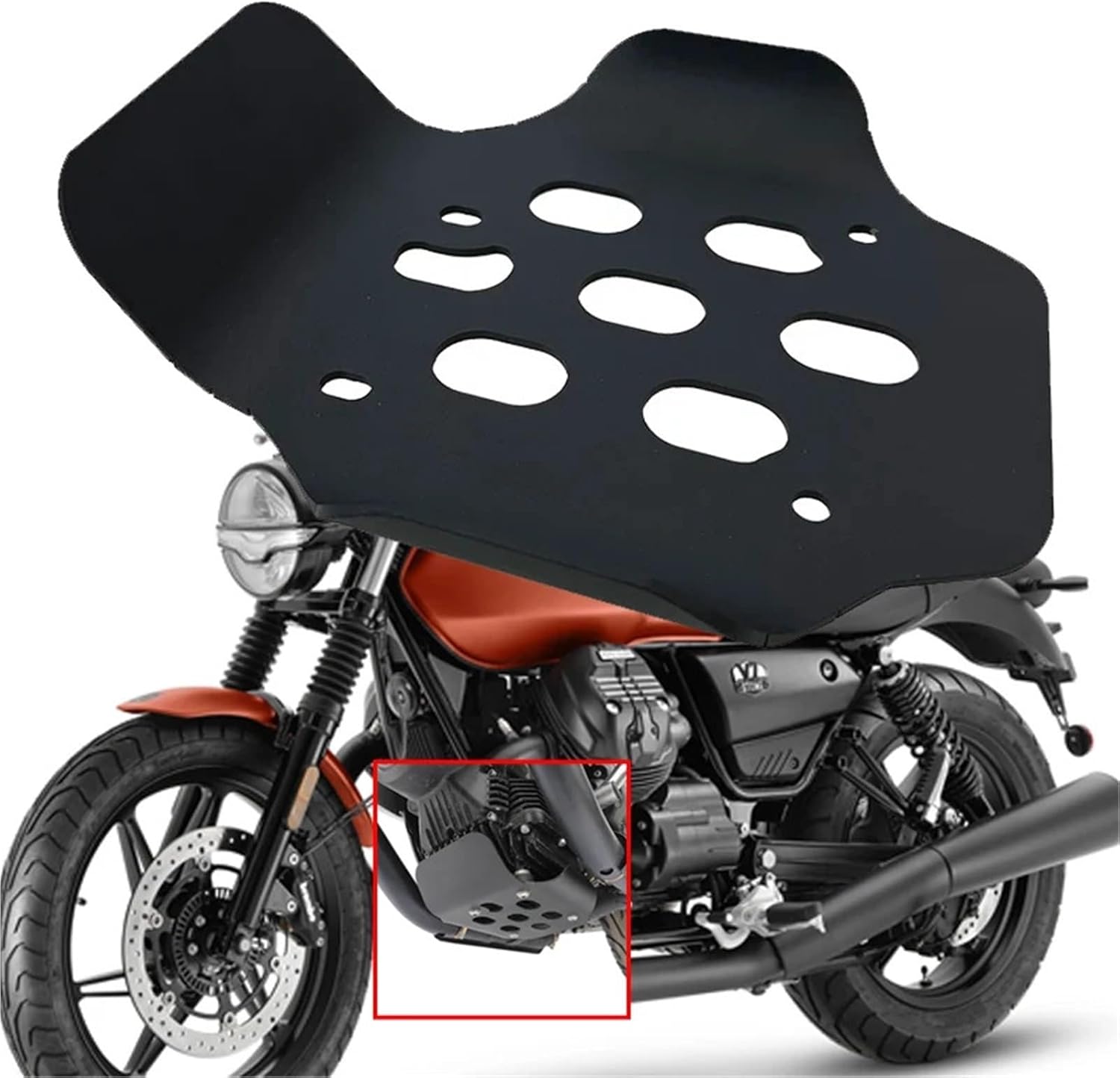 Motorbike Engine Bottom Cover Bumper Guard Skid Plate Fit For Moto GuzziV7 850 Stone V7 Special Custom V9 Bobber 2020-2024