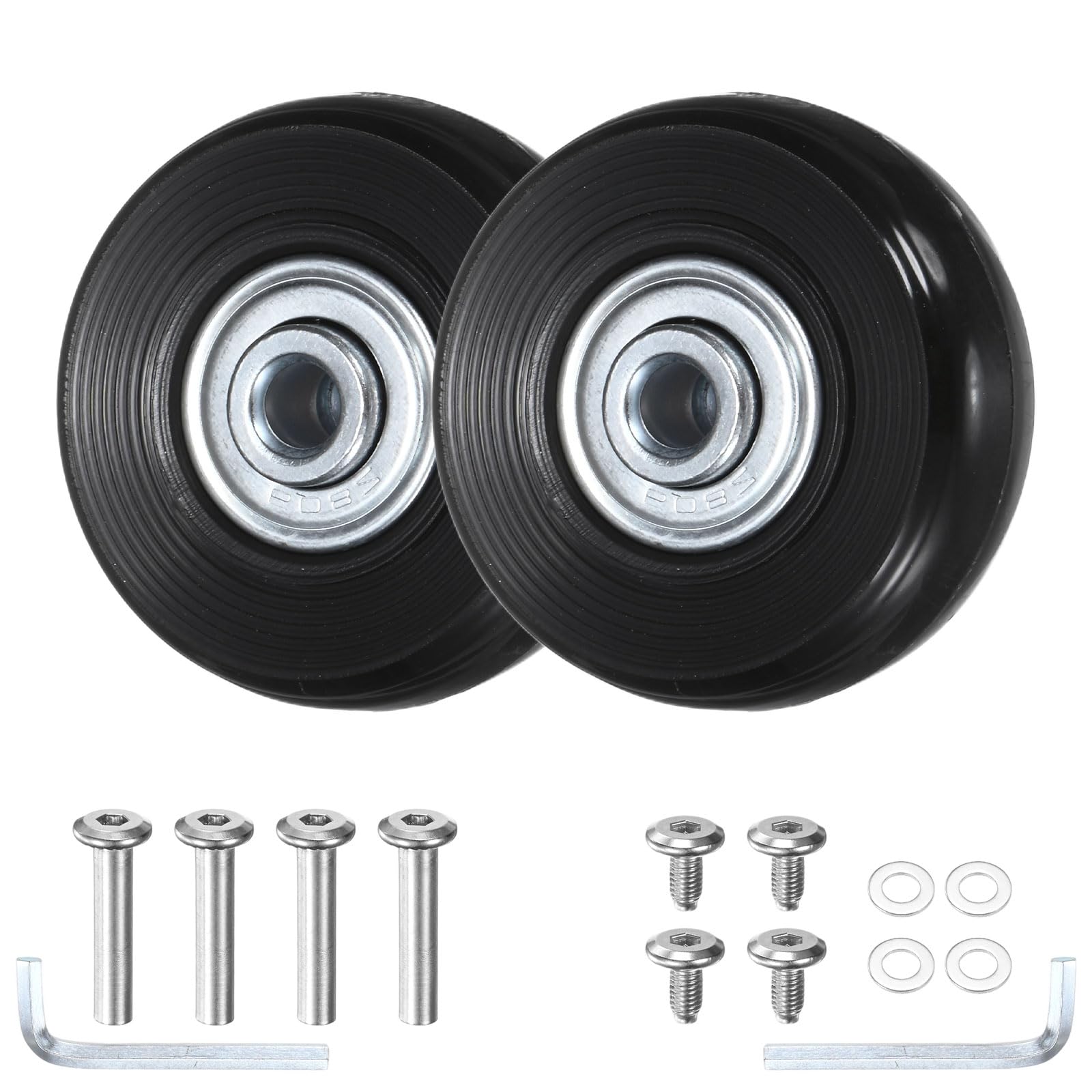 TIXIPEM 2pcs Luggage Suitcase Replacement Wheels 45x18mm, Black