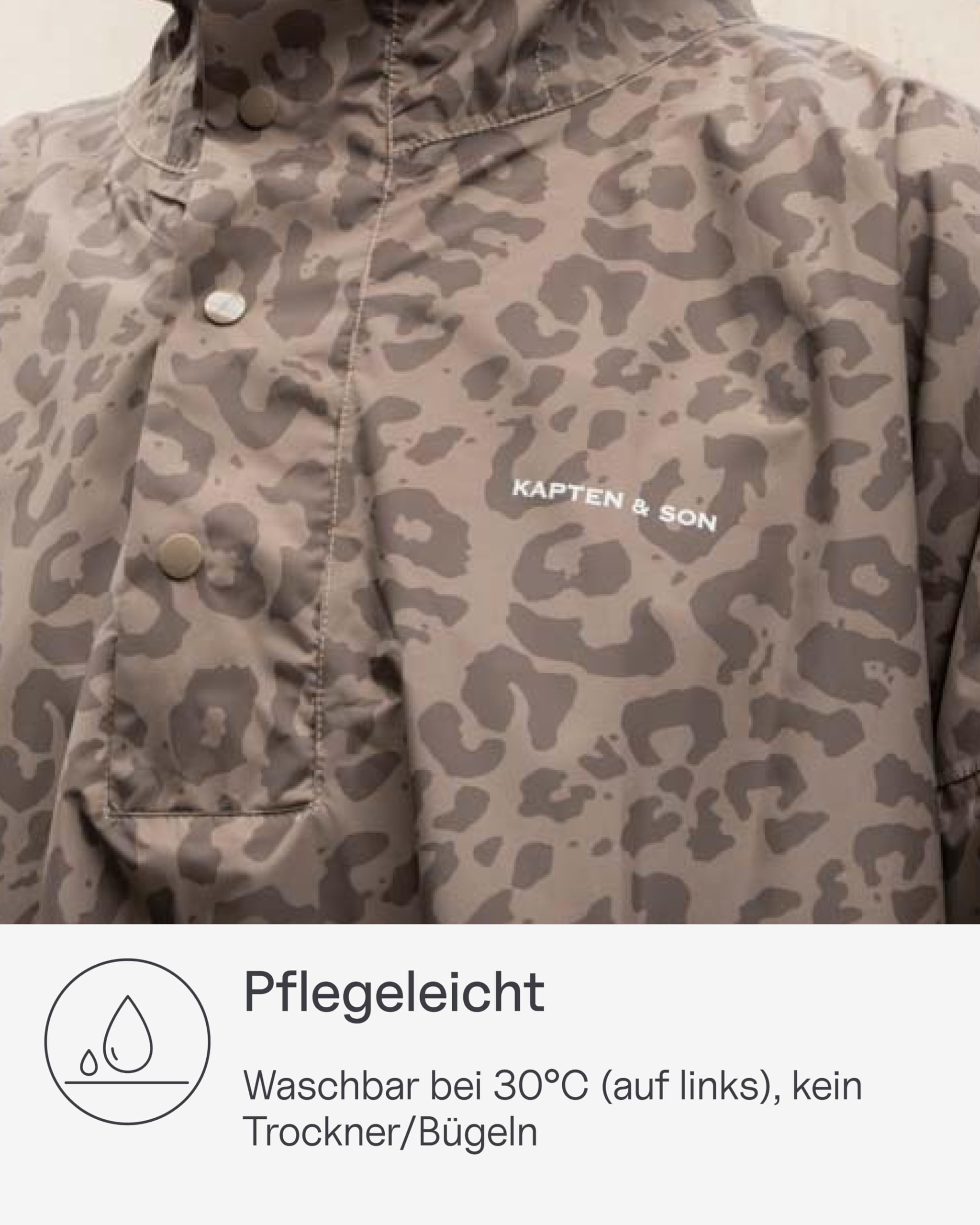 Kapten & Son Rechenponcho All Black, Sandstone, Leo Dark Brown | Regenjacke Unisex