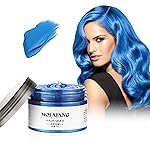 Temporary Blue Hair spray, Instant hair dye Wax 4.23 oz-Hairstyle Cream Hair Pomades Hair Color Wax for Party Cosplay Easy Cleaning(1, Blue)
