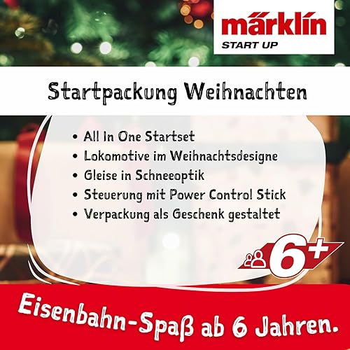 Miniatura 3 de Märklin Start Up - Juego de iniciación de Navidad, distancia de pista H0, para niños a partir de 6 años