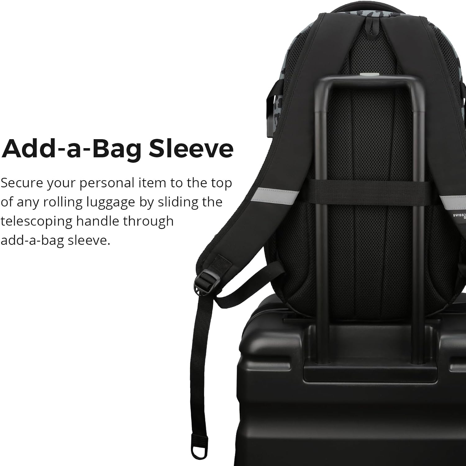 Swissdigital Laptop Backpack with USB Charging Port, Travel Backpack Fits 15.6 inches Computer, 31L Backpack for Men, Gray Leopard | SD803-101