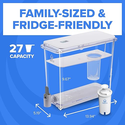 Miniatura 7 de Brita UltraMax - Dispensador de agua grande con 1 filtro BritaPlus, 27 tazas, color blanco (el paquete puede variar)