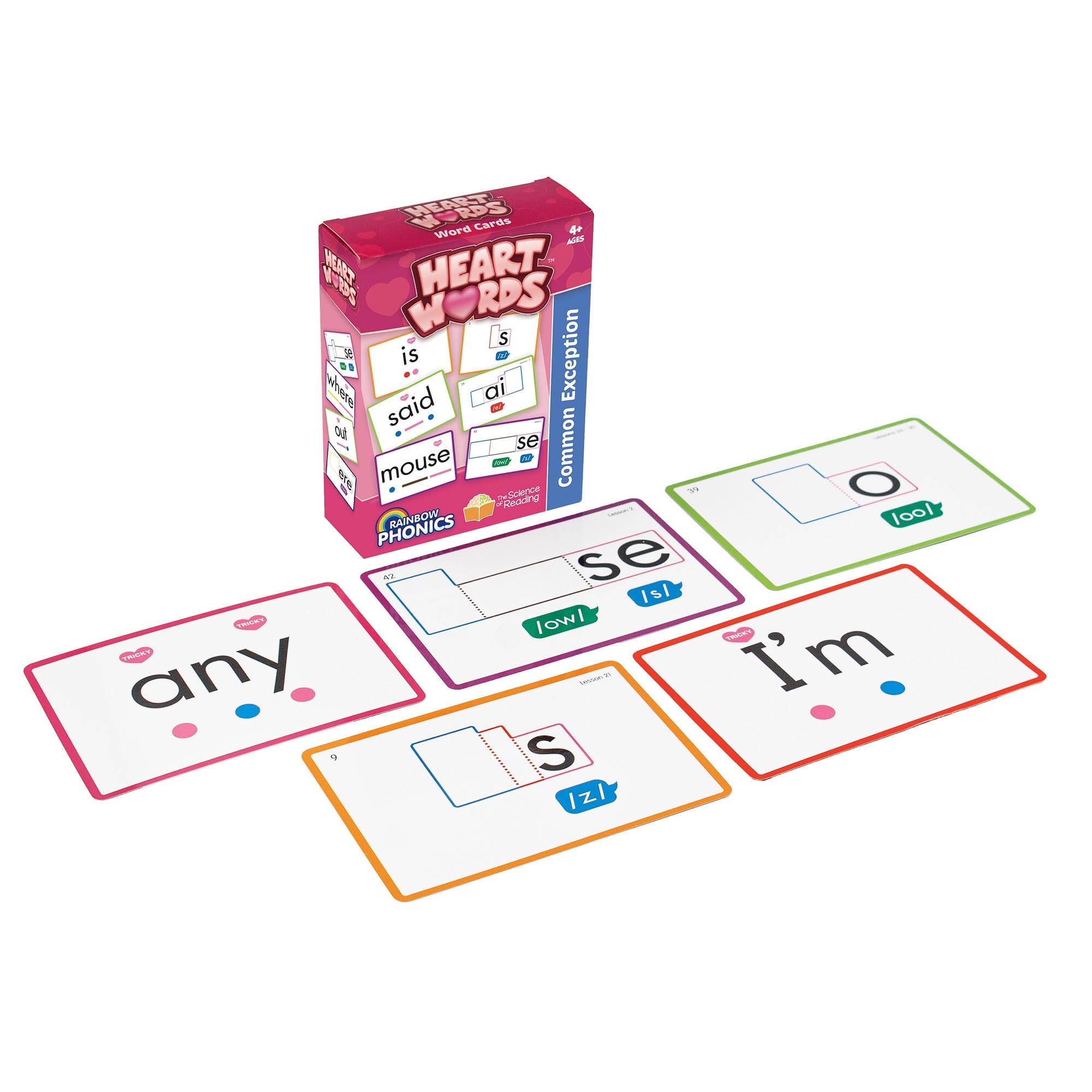 Junior Learning: Rainbow Phonics - Heart Words - 93 Word Cards, Flash Cards Use Visual Clues to Learn Core Words, Level Based Cards, Kids Ages 4+ - Image 4