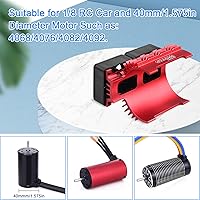 Vista 5 de Ventiladores de refrigeración para motor de automóvil a control remoto, superan el ventilador de motor RC de 1.181 in con disipador de calor