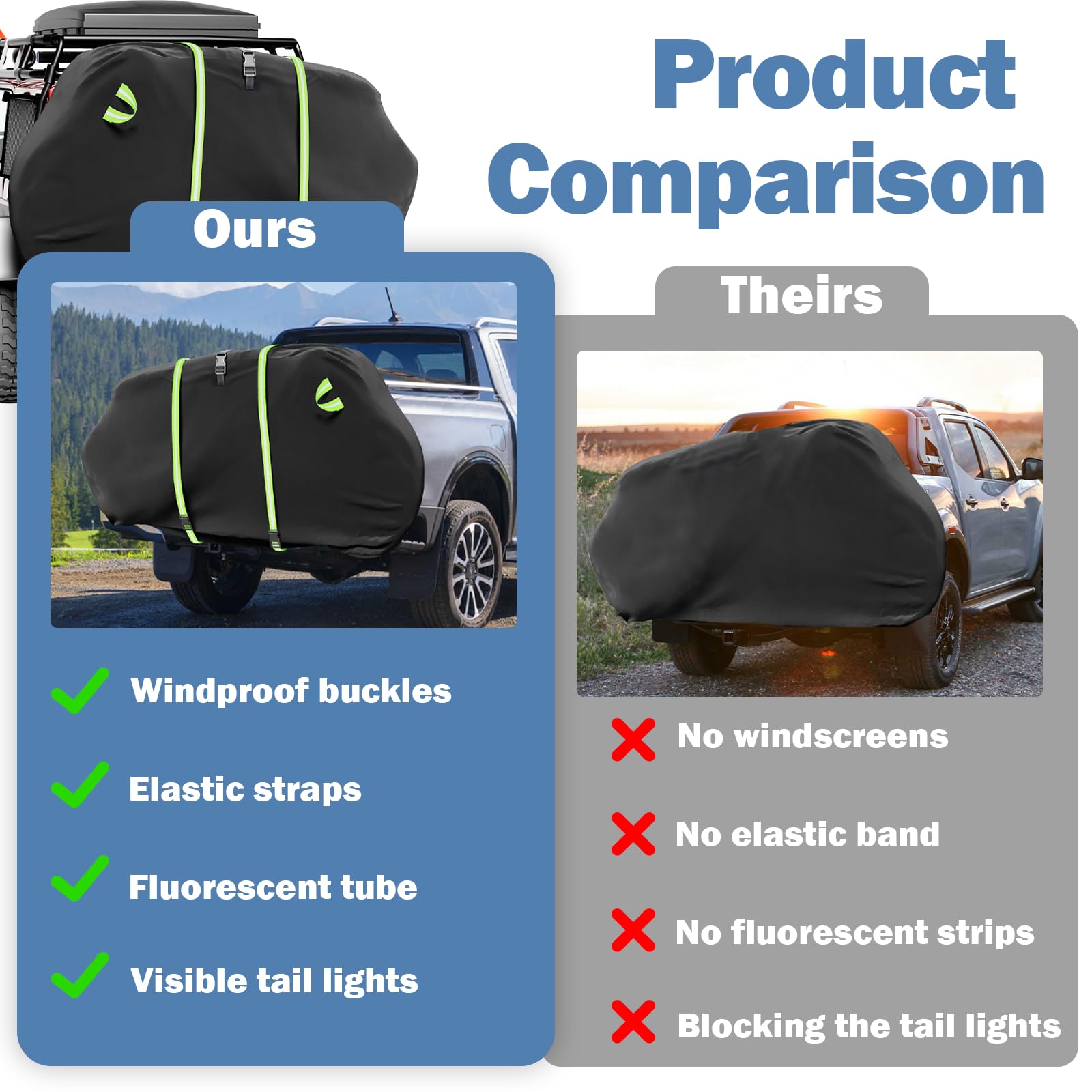 Funda para bicicleta para transporte de 2 bicicletas, 600D para 2 bicicletas en el portabicicletas trasero, impermeable y resistente al viento, para 2 bicicletas en enganche de viaje