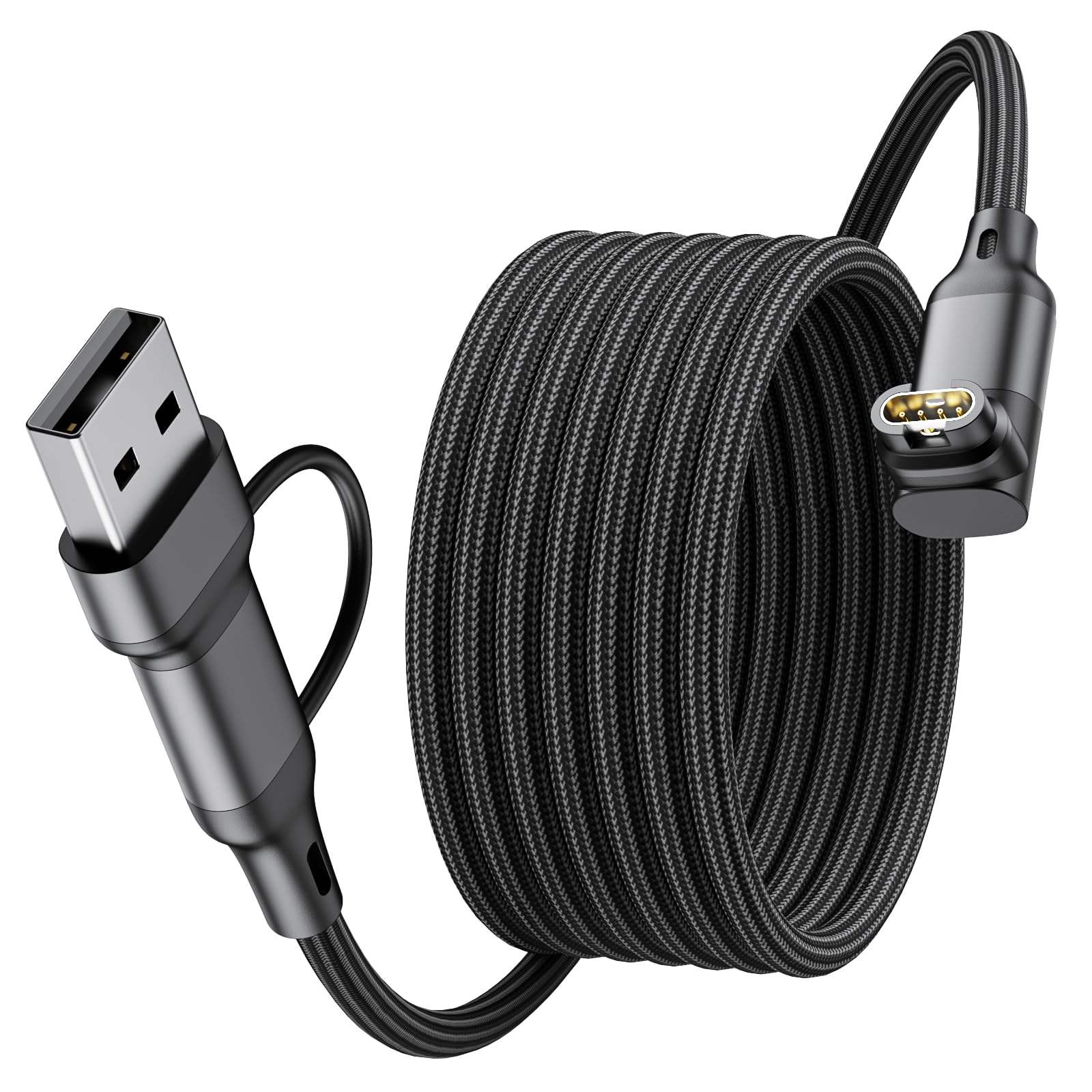 Cable de carga para Garmin Forerunner conector USB C en L que evita daños 8