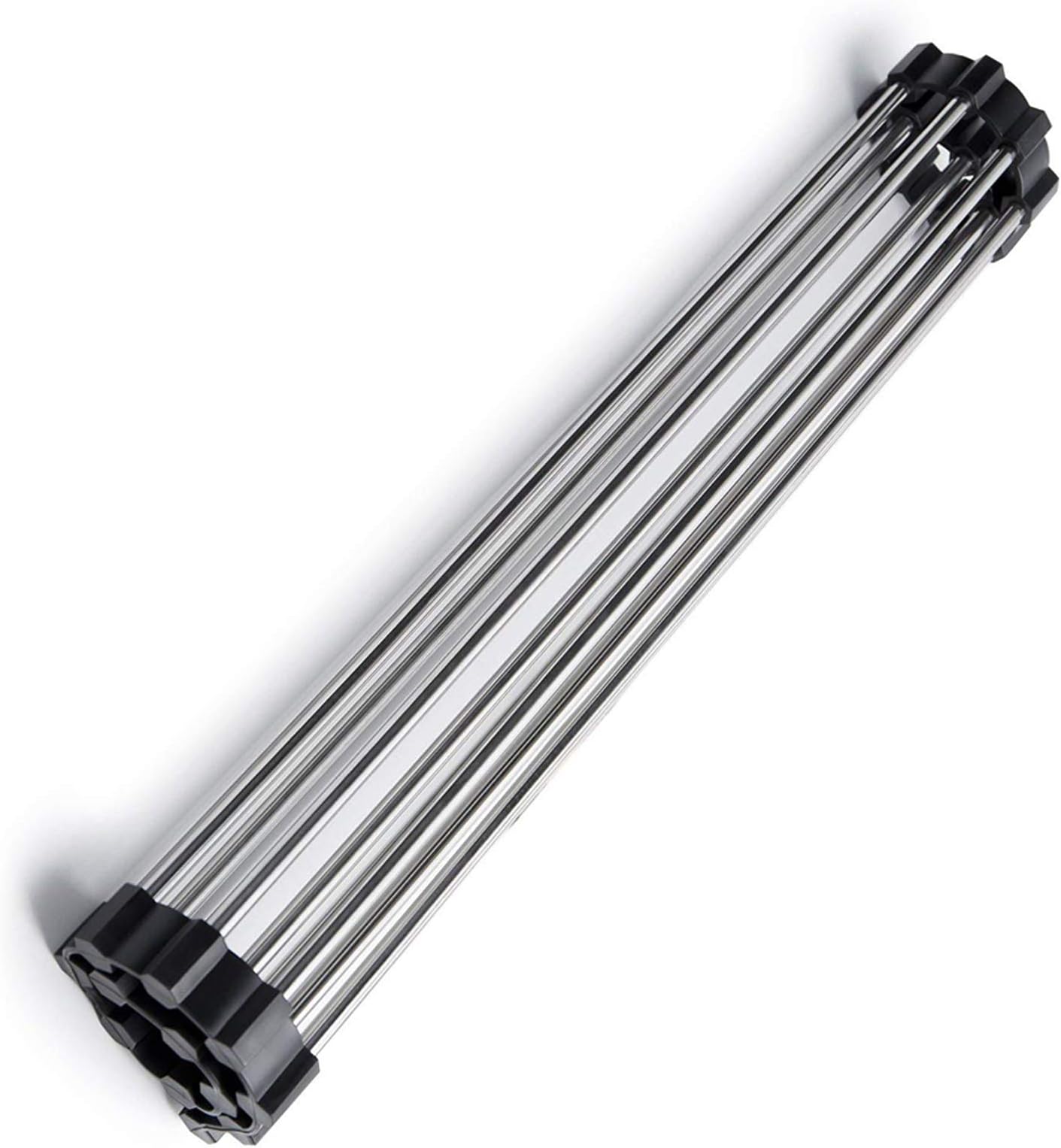 Homexpect Over Sink Dish Drying Rack 21 inches x 16 inches, 304 Stainless Steel Extra Large Roll Up Rack for Kitchen Sink, Rollable and Easy to Store, Black
