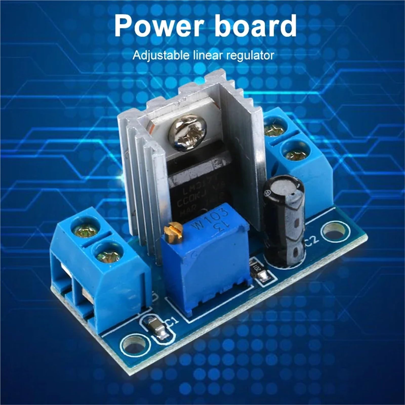 Regulowany regulator napięcia, zasilacz, reduktor napięcia LM317, konwerter DC-DC, wejście 4,5V-40V, regulator liniowy dla MP3, MP4 i PSP. (2 szt.)