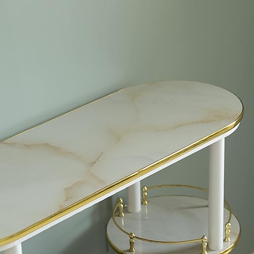 Miniatura 6 de Fabulaxe Juego de 2 piezas, estación de exhibición de servicio de camarero, consola de bar con estantes abiertos, isla de consola de bar