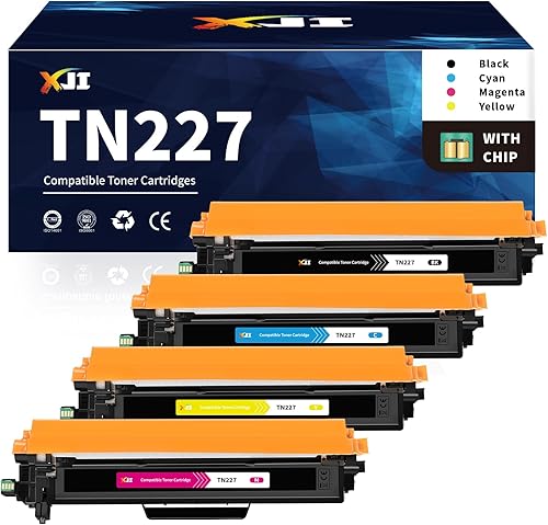 XJI Cartuchos de tóner compatibles de repuesto para Brother TN227 TN-227 TN227BK TN227C TN227M TN227Y TN223 TN-223, para HL L3210CW L3230CDW
