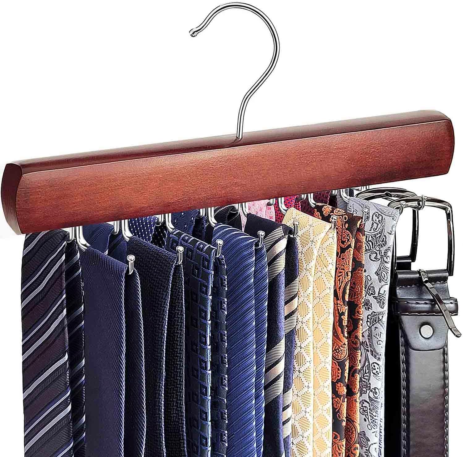 Amazon.com: KEOAMG Tie Rack Hanger for Closet, Upgraded Tie Hangers for ...