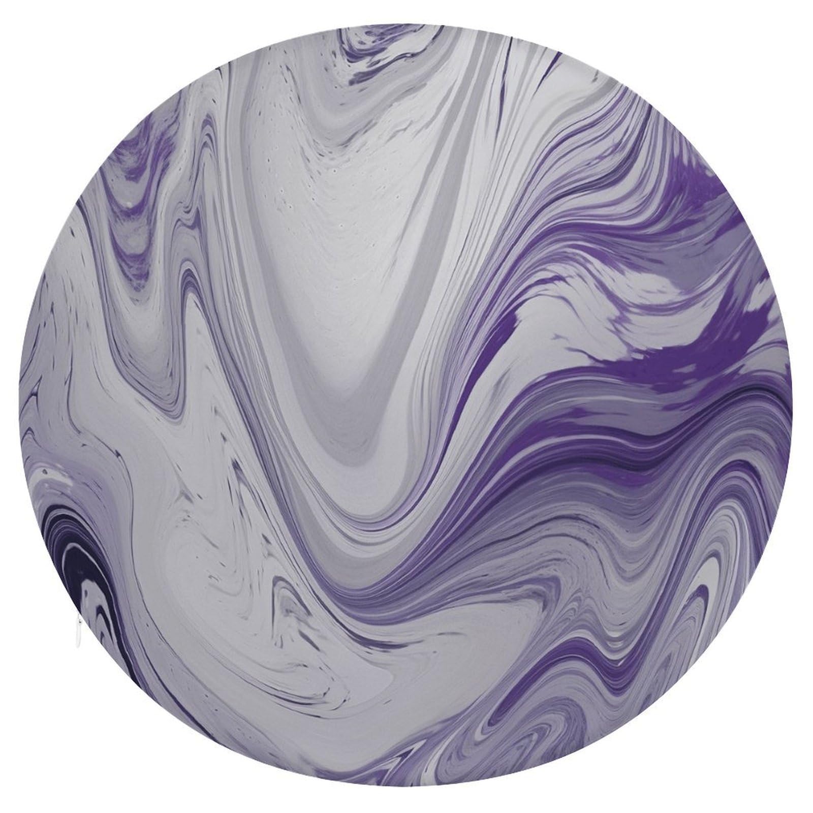 Wsoihfec Style Marble Texture Pattern Seat Cushion Round Chair Pad
