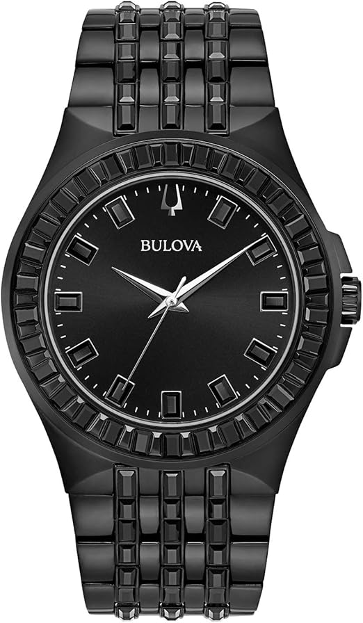 Bulova Relógio Masculino, Preto, Cristal de quartzo | Amazon.com.br
