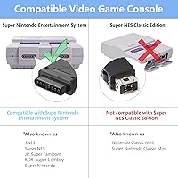 Vista 3 de MODESLAB - Paquete de 2 controles inalámbricos de 2.4 GHz compatibles con SNES retro conector de 7 pines recargable Plug & Play (versión USB no PC)