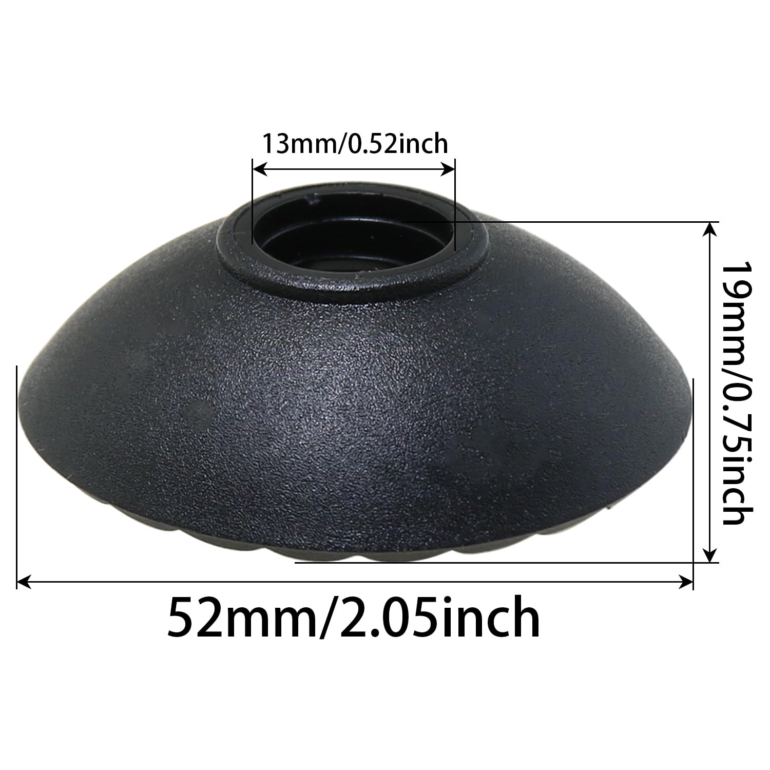 Heyous 6PCS Black Plastic Hiking Pole Replacement Part Hiking Pole Round Trays Non Slip Shock Absorbing Walking Stick Component Suitable for Outdoor Rock Climbing