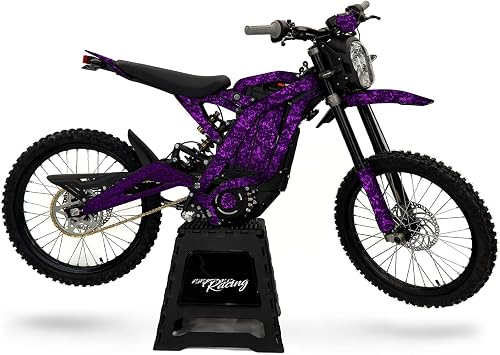 Decor Kit Compatible with Sur-Ron Light Bee X & S from 2018 Premium Design Set Self-Adhesive Weatherproof Sticker for Electric Motorcycle MRX001 Forged Carbon Purple