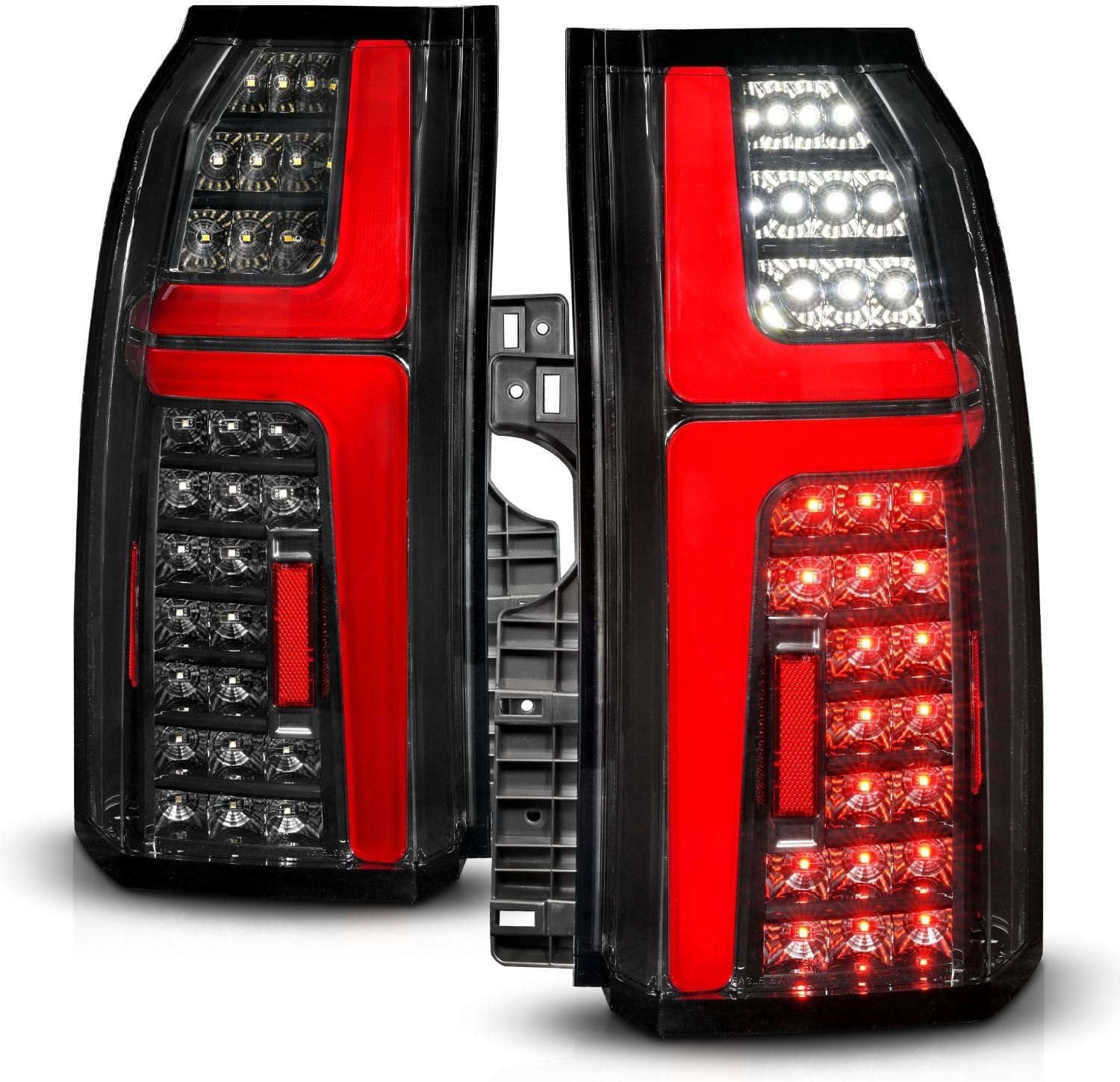 ANZO 15-20 Chevrolet Tahoe Sequential LED Tube Taillights Black
