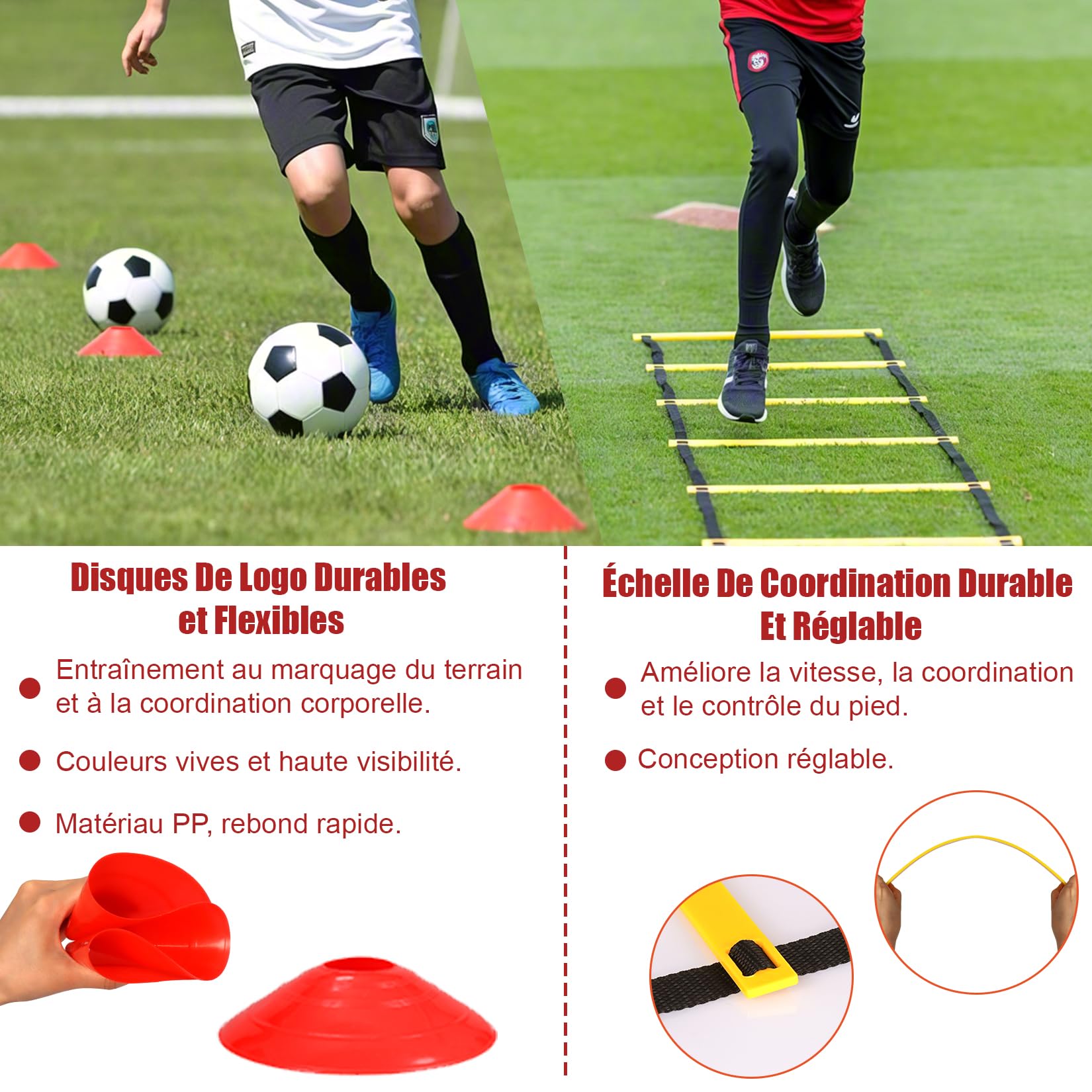 BaseGoal 3 en 1 Cage de Football pour Jardin 120x90cm | But de Foot Exterieur Pliable avec Cible Suspendue, Ballons de Football et Cônes de Football pour Adolescents