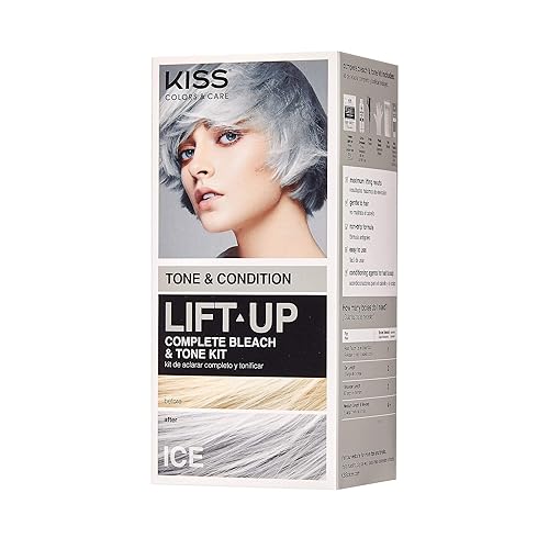 Vista 23 de KISS Lift Up Kit completo de blanqueador para el cabello con suero plex revitalizante, fortalece y protege el cabello, kit de 6 piezas que incluye