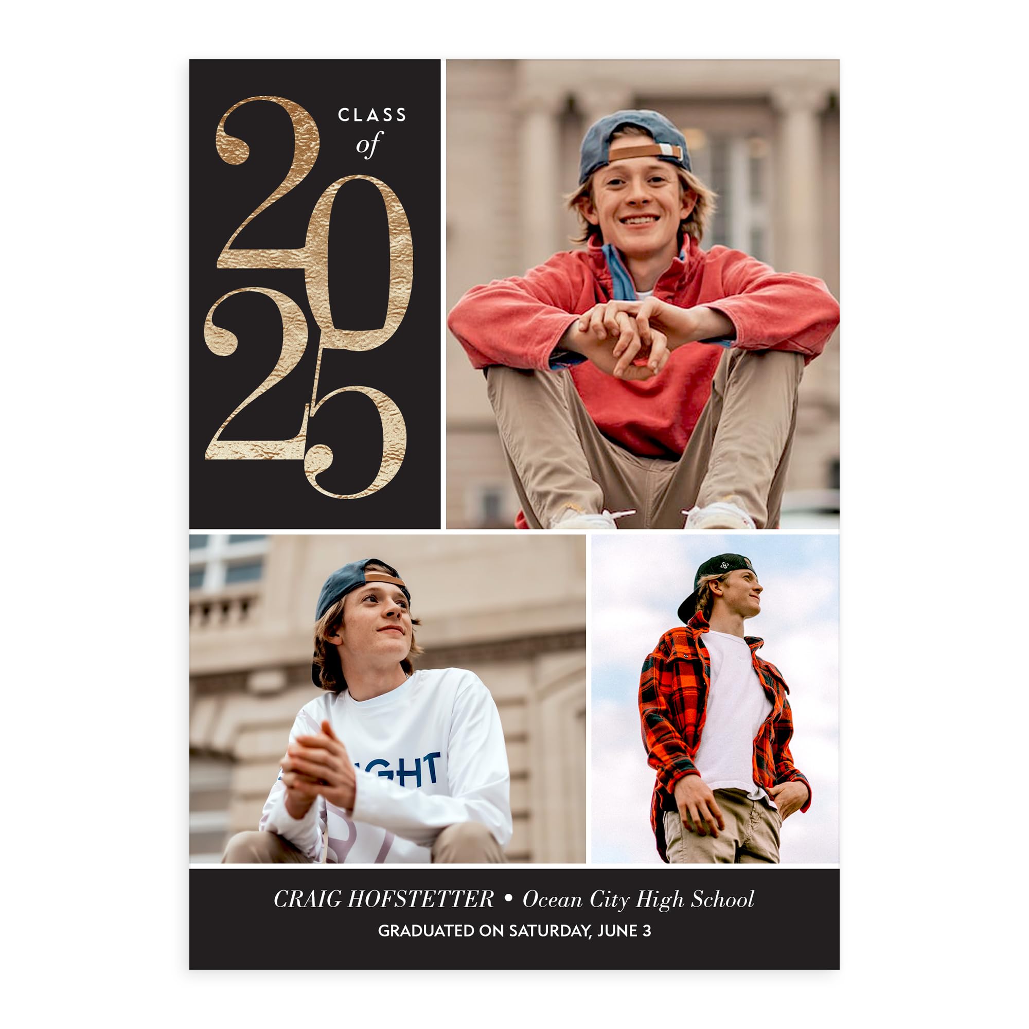 Let's Make Memories Personalized Graduation Announcements Class of 2025-15 Premium Quality Invitations - 5x7 - Custom Photo Cards & White Envelopes -