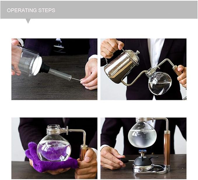 Cafetera Sifón de Vidrio Resistente al Calor para 3-5 Tazas miniatura 6