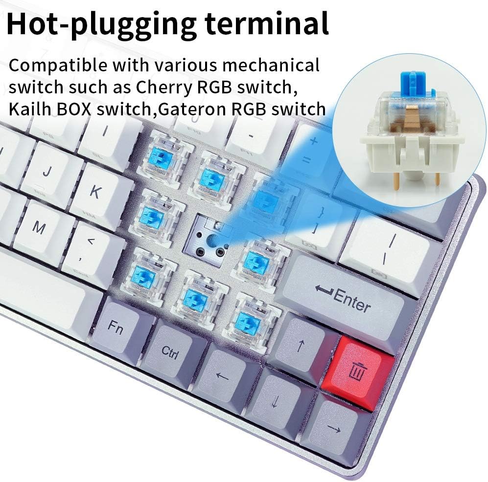 ゲーマーキーボード ホットスワップRGBメカニカルキーボードのキースイッチ64ブラウンアルミニウムハウジングPBTキーキャップ (C 楽天市場】【PR】「送料無料」EPOMAKER  Cypher81 75% ゲーミングキーボード ワイヤレス メカニカルキーボード テンキー ホットスワップ対応 ...