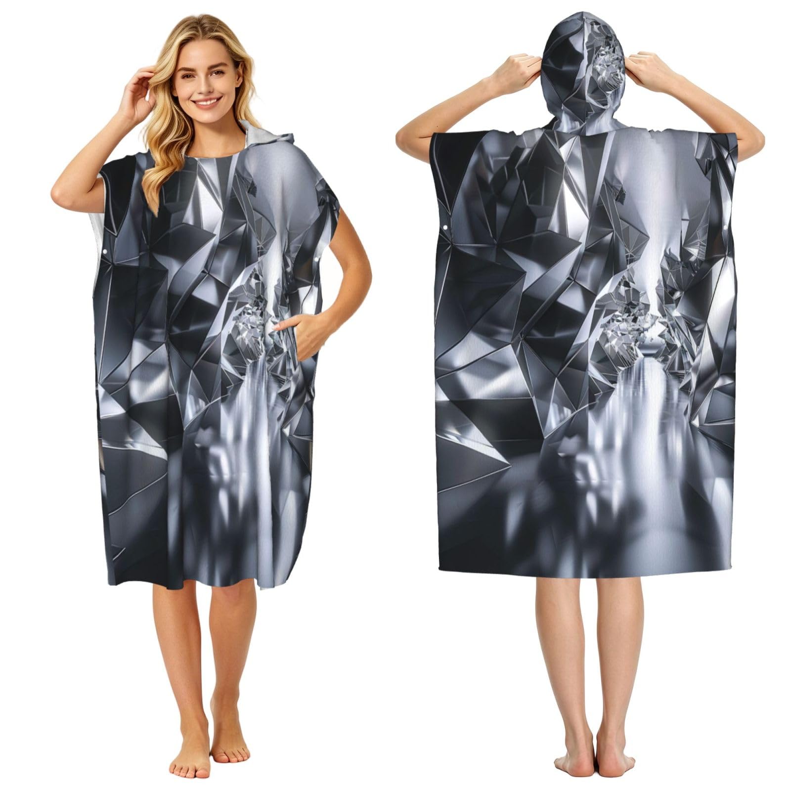 DTHKJNLSF Silverash Adult Hooded Beach Poncho Towel