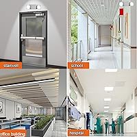 Vista 6 de Hivotisa LED Emergency Lights with Battery Backup 6 Pack, Commercial Emergency Lights Fixture Two Head Adjustable, Hardwired Emergency Light for