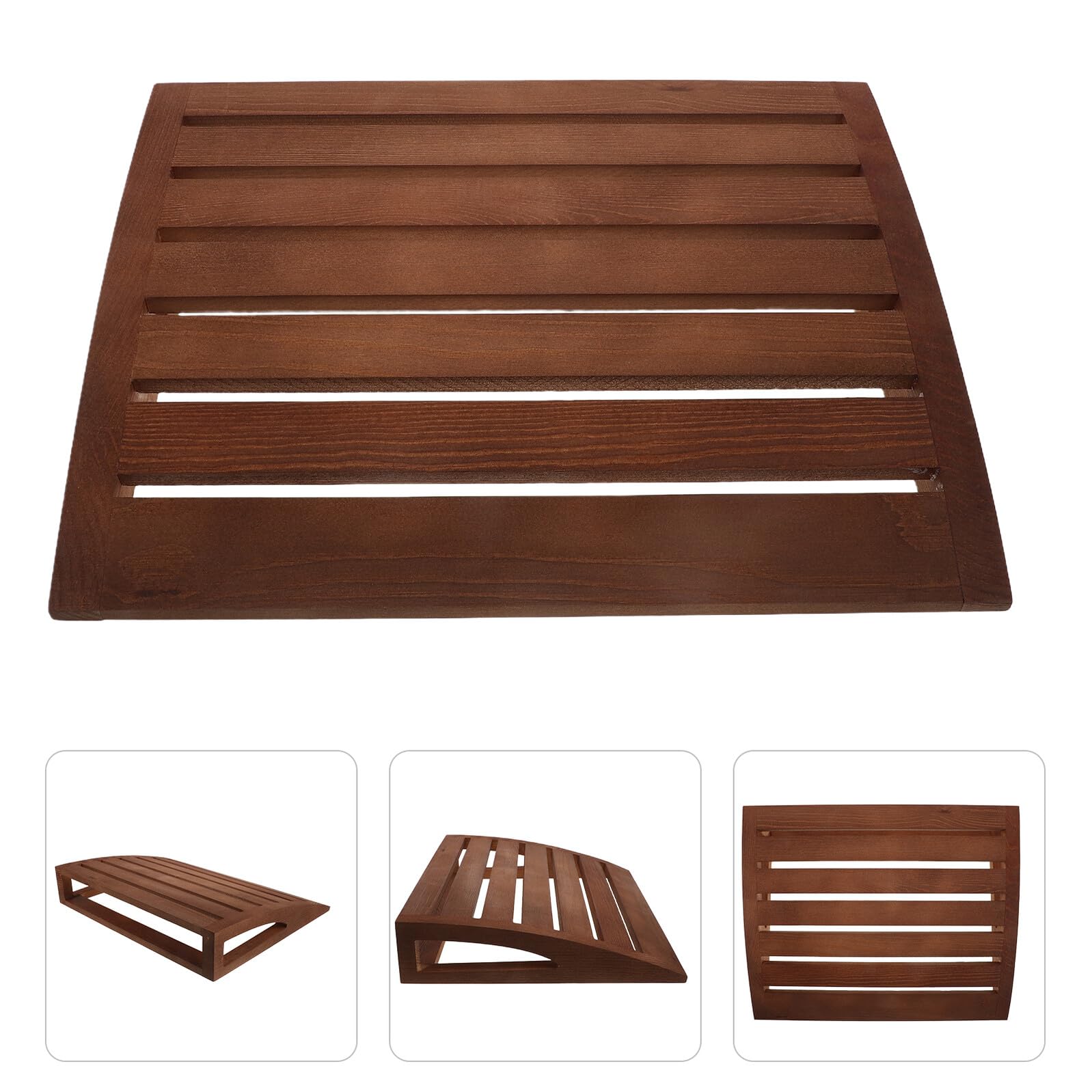DOITOOL Oreiller Cervical de Sauna en Bois Massif 38 X 30 X 7 Cm, Accessoire Ergonomique Antidérapant pour Spa et Hammam, Soutien Cervical Naturel pour Détente et Relaxation en Cabine