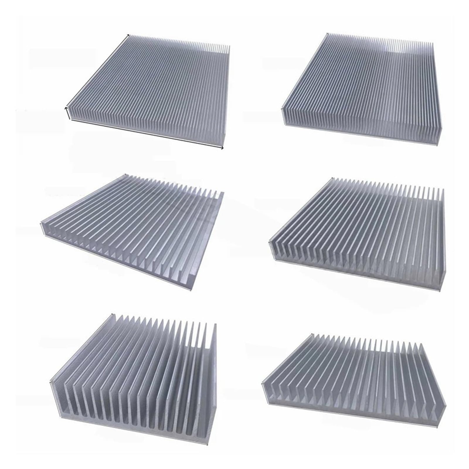Dissipatore di calore in alluminio estruso per dissipatore di calore con chip elettronico a LED, 115 x 50, 125 x 20,5, 140 x 20 mm, per chip elettronico a LED, raffreddamento e dissipazione del calore