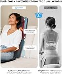 COMFIER Shiatsu Back Massager with Heat, Dual Motor 3D Rollers, Long Track Deep Tissue Pain Relief, Foldable Chair & Seat Pad with Adjustable Height, Home Office, Gifts for Mom & Dad