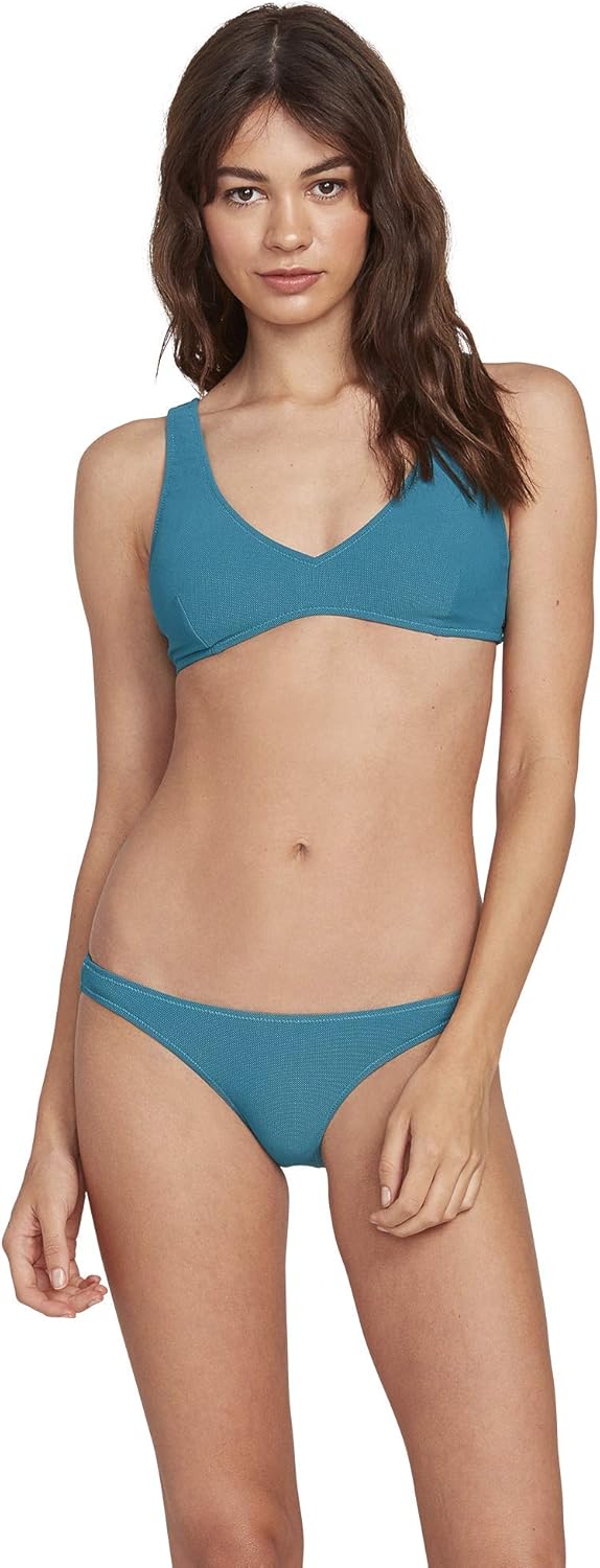 Volcom Women's Simply Seemless V Neck Swimsuit Bikini Top