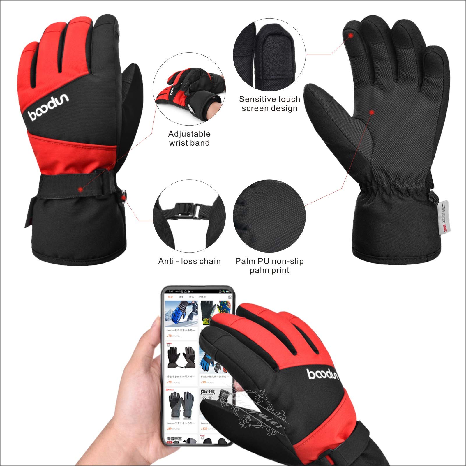 Guanti Invernali Caldi Con Touchscreen Guanti Invernali Per - Foto 8
