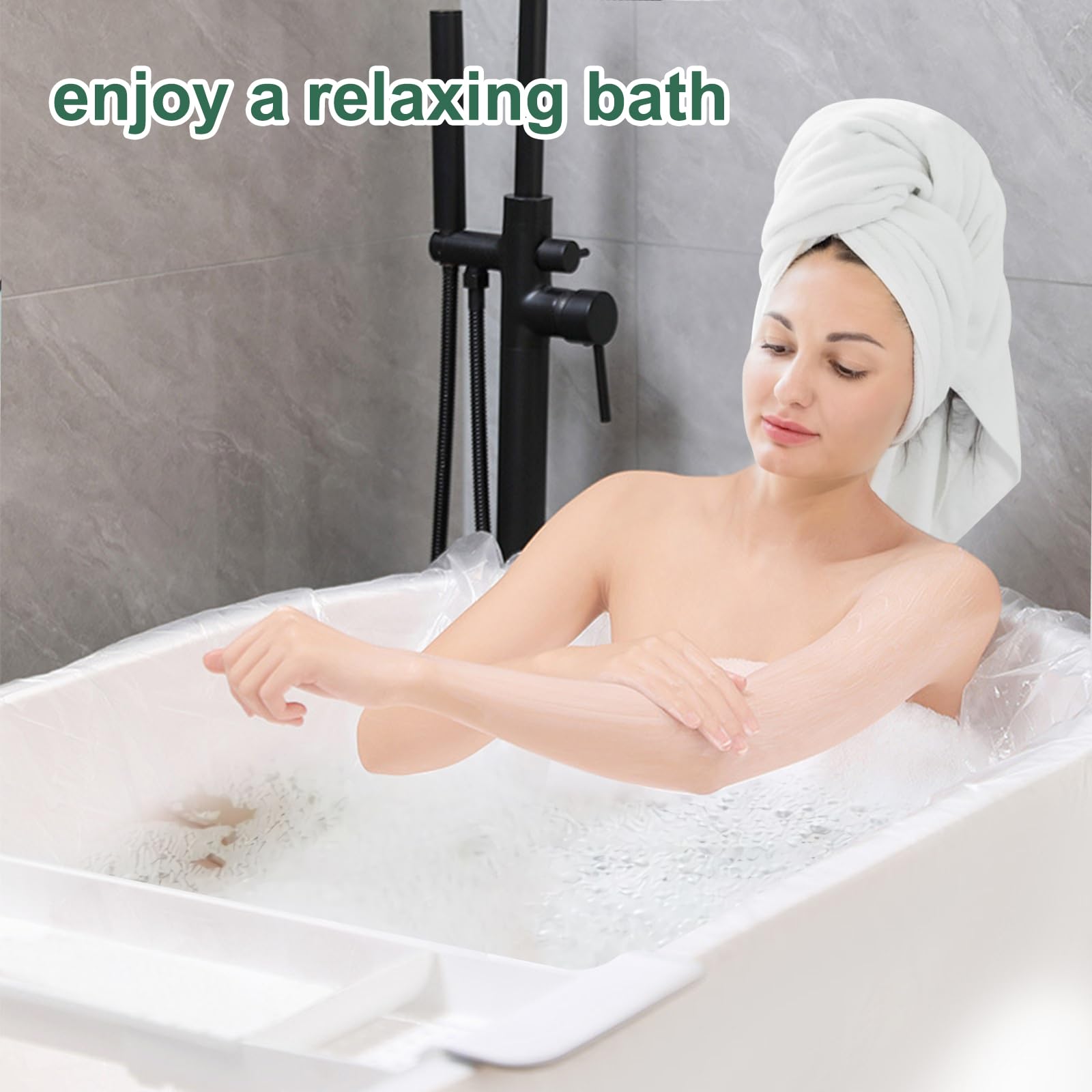10 Stück hochwertige Einweg-Badewannen-Abdeckungen, tragbar, hitzebeständig, groß, verdickte Badewannenauskleidung für Zuhause, Reisen, Hotel, Badewannen, Salon, Spa (260 x 120 cm), einzeln verpackt