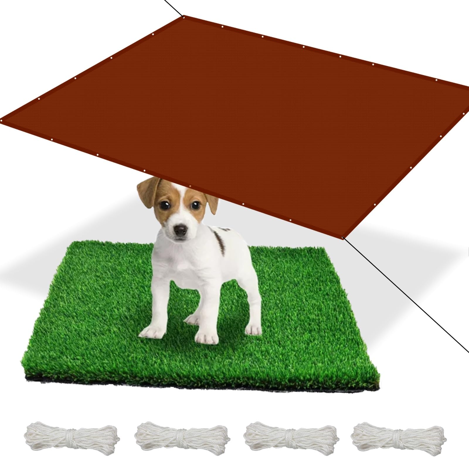 Voile d'ombrage imperméable pour terrasse carrée 600x600 cm rouge rouille