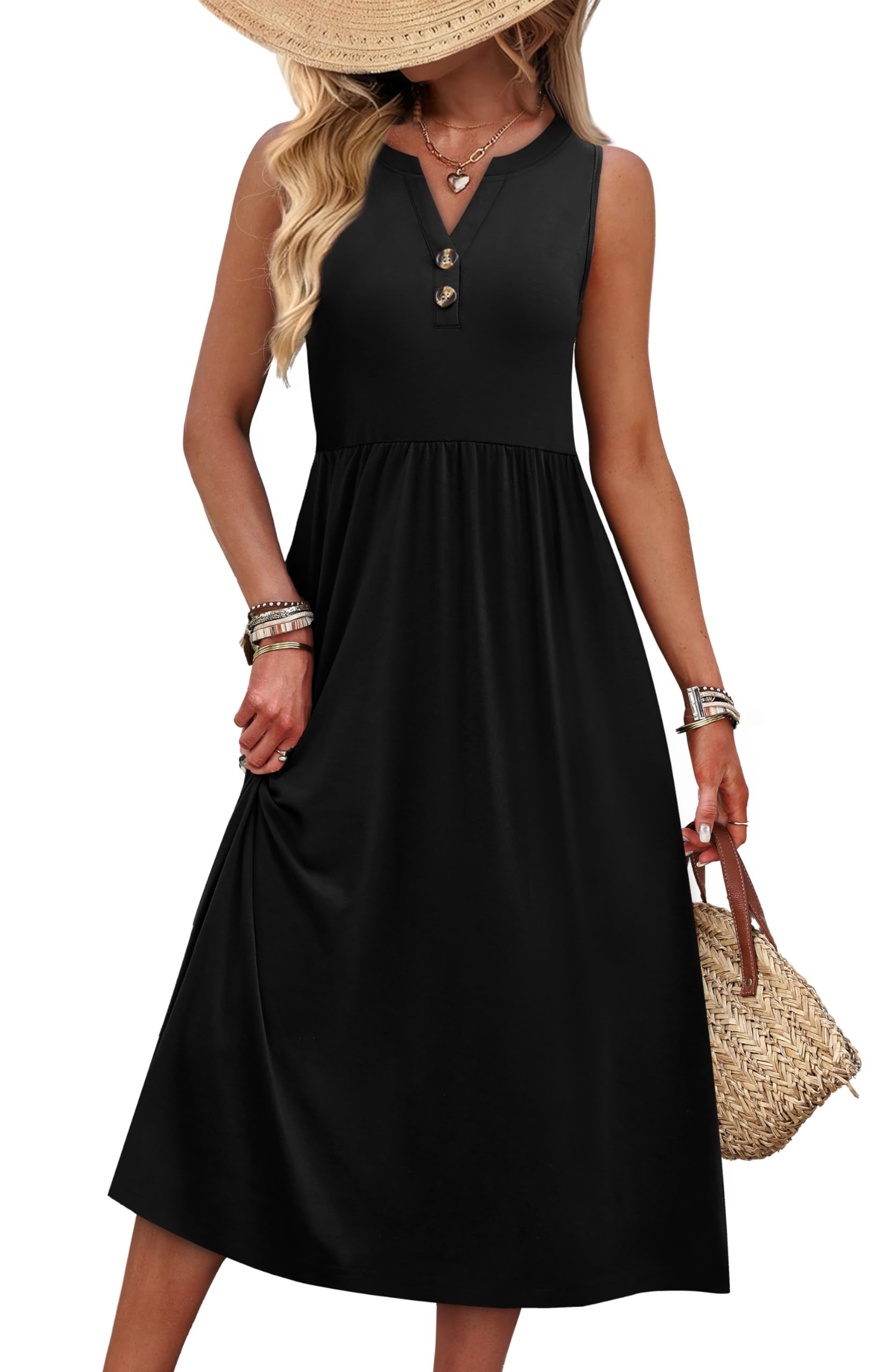 WIHOLL Women's Summer Dresses Maxi Dress Vacation Beach Sundresses 2026 with Pockets — view 8