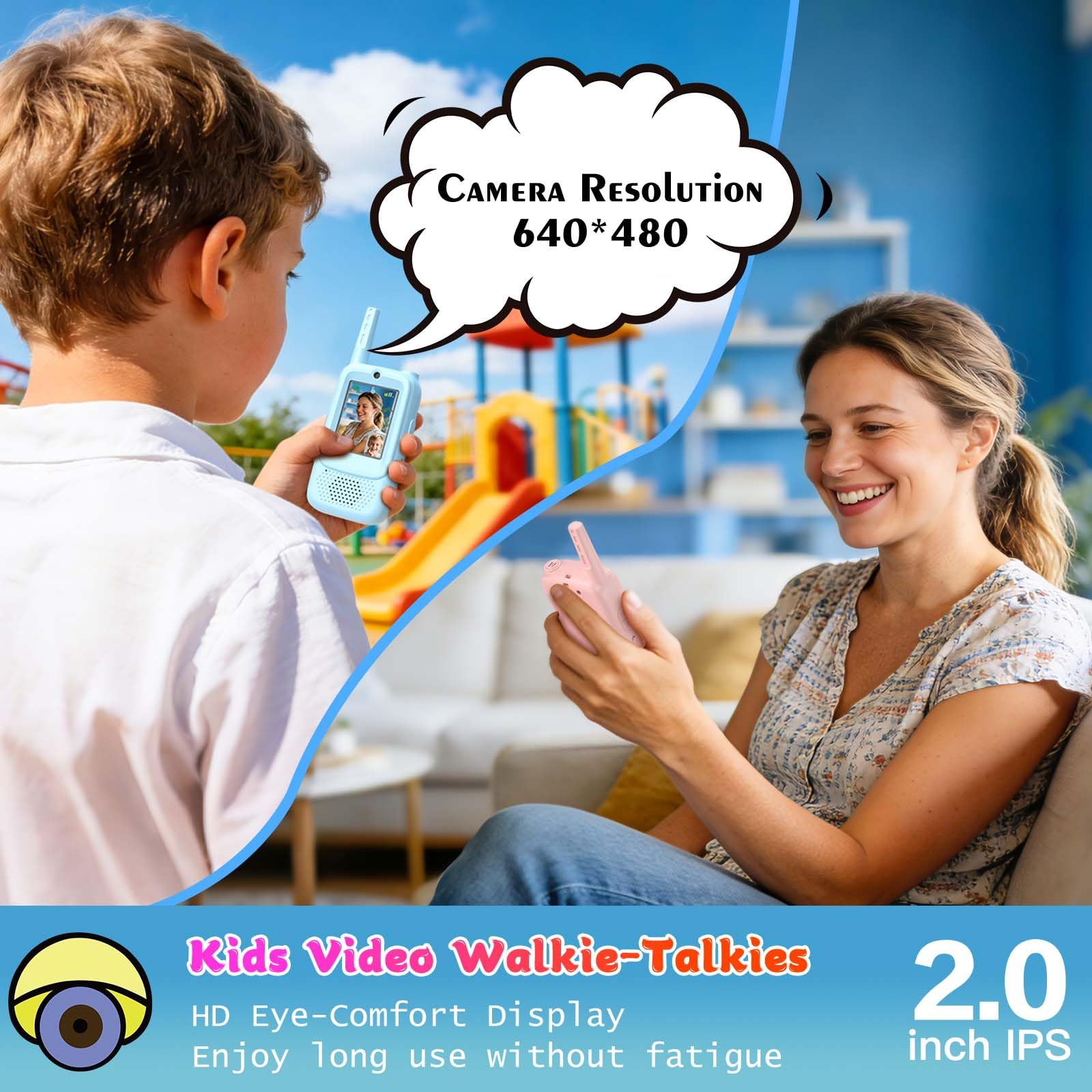 ZealSound Video Walkie Talkies for Kids,Toys for Boys Girls Ages 3-12 Indoor Outdoor, w/Magic Voice - Image 2