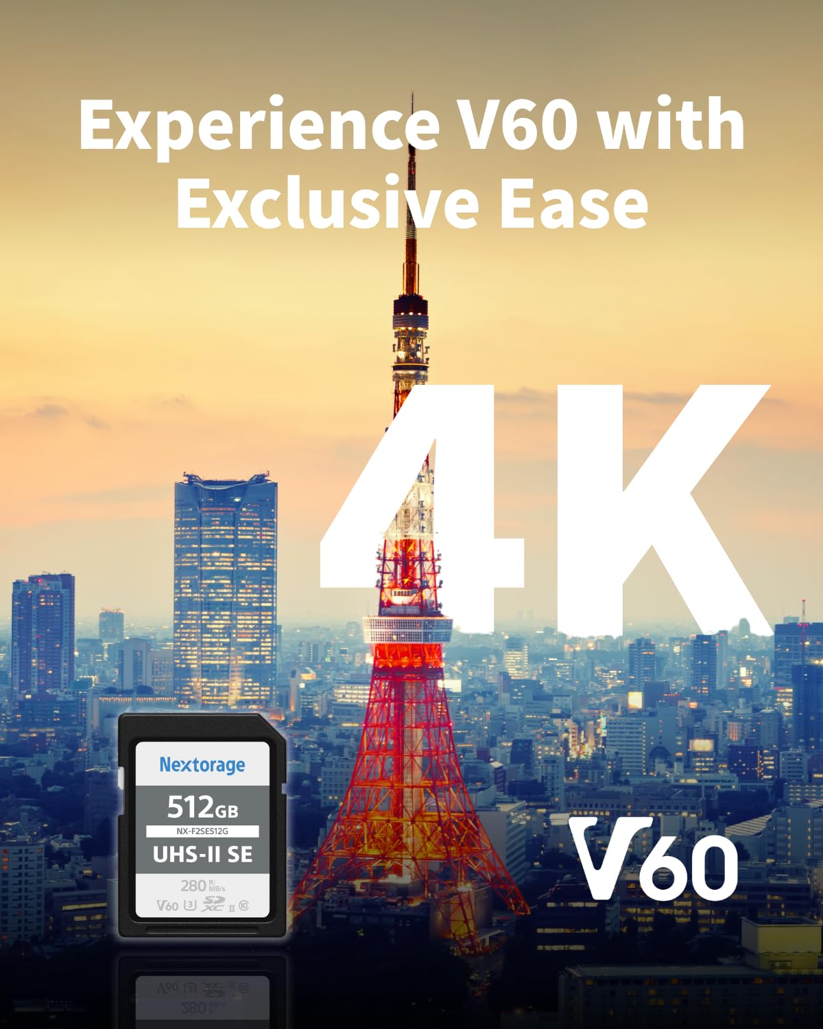 Nextorage 128GB UHS-II V60 SDXC Memory Card