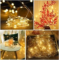 Dalugo Elemes Tündérfény 5m - 50 LED Meleg Fehér Fényfüzér - Vízálló Dekoráció Karácsonyra, Esküvőre, Partikra és Hálószobába 7