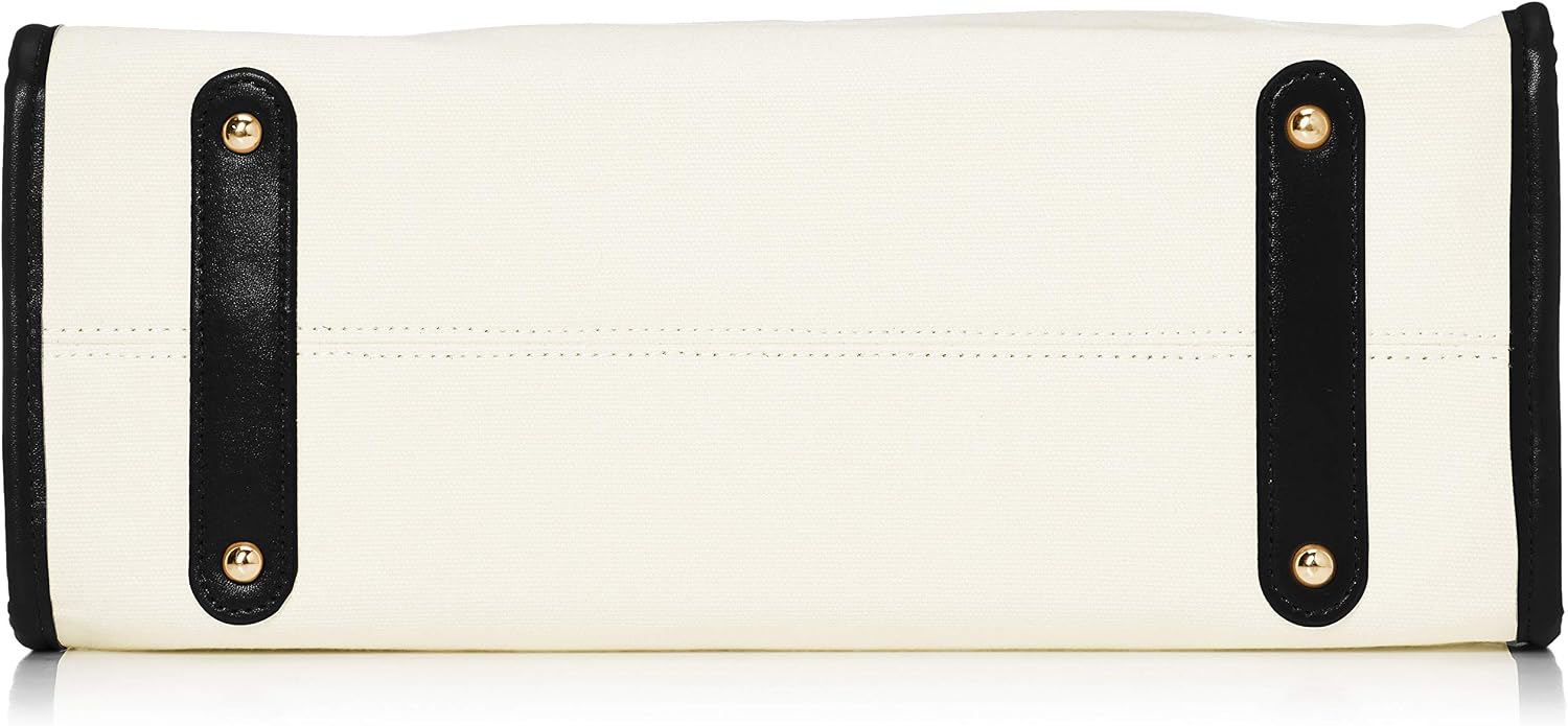 Canvas x Faux Leather 2-Way Tote Bag