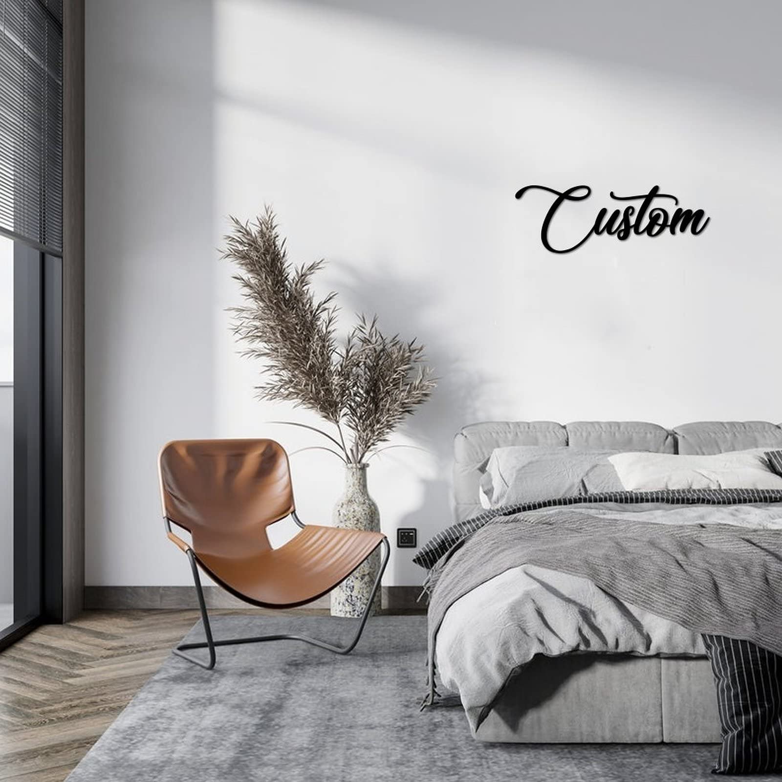 Targa in metallo personalizzata, calligrafia personalizzata, scritta in ferro, decorazione da parete per camera da letto, soggiorno, casa colonica, ufficio, casa dolce casa, 60 cm