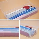 Lokyango Clear Manicure Tool Box, Personal Nail Box Storage Case for Organizing, Plastic Nail Tool Box for Manicure Pedicure Kit (4pcs)