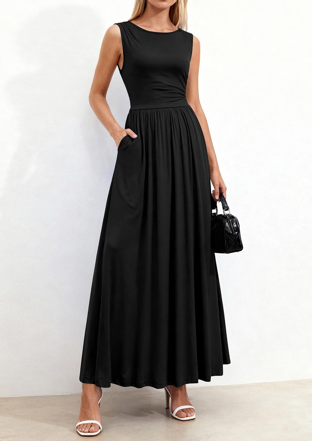 PRETTYGARDEN Summer Maxi Dresses for Women 2026 Sleeveless A Line Flowy Long Casual Sundress Wedding Guest Fashion Clothing - Image 6