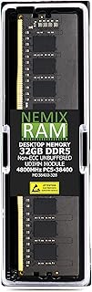32GB 1X32GB DDR5 4800MHZ PC5-38400 2Rx8 1.1V CL40 288-PIN Non-ECC Unbuffered UDIMM Memory NEMIX RAM Compatible with Dell Slim Desktop PC