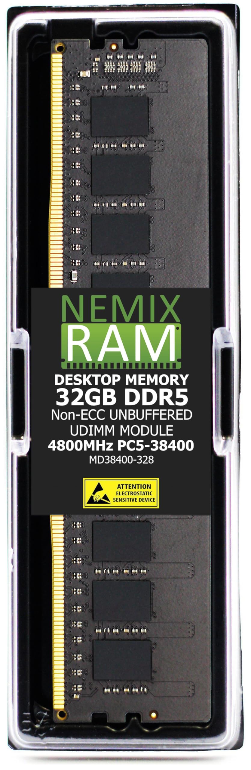 32GB 1X32GB DDR5 4800MHz PC5-38400 2Rx8 1.1V CL40 288-PIN Non-ECC Unbuffered UDIMM NEMIX RAM Compatible with ASRock Z790 Taichi Z790 Taichi Carrara Z790 Taichi Lite Motherboard