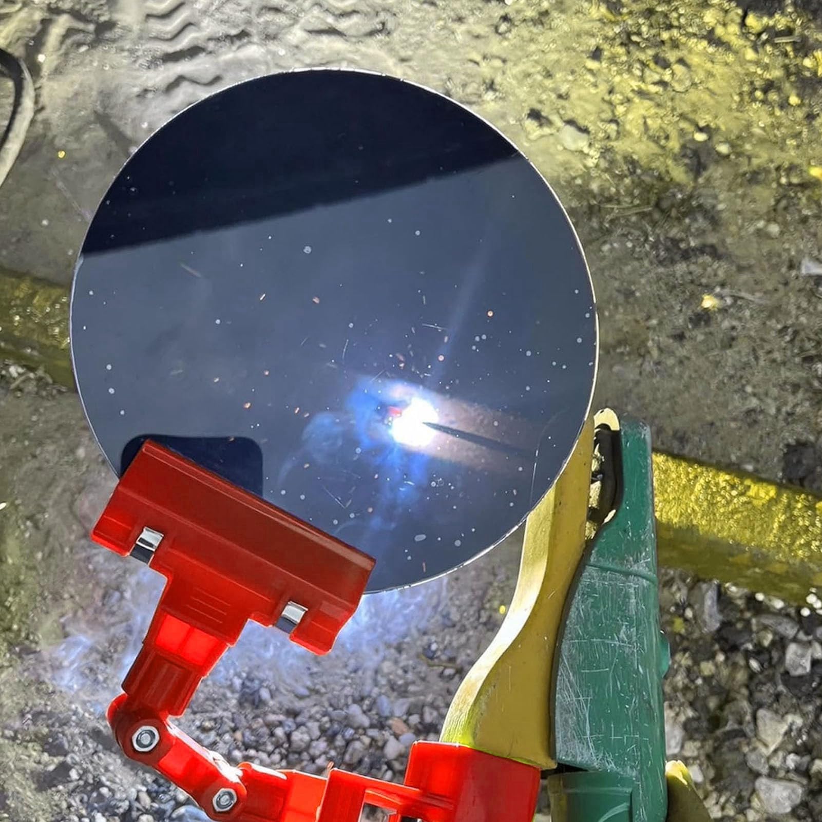 Welding Protective Panel Welding Blackout Panel 16cm Round Shading Cover Auto Dimming Portable Argon Arc Welding Prevent Strong Light