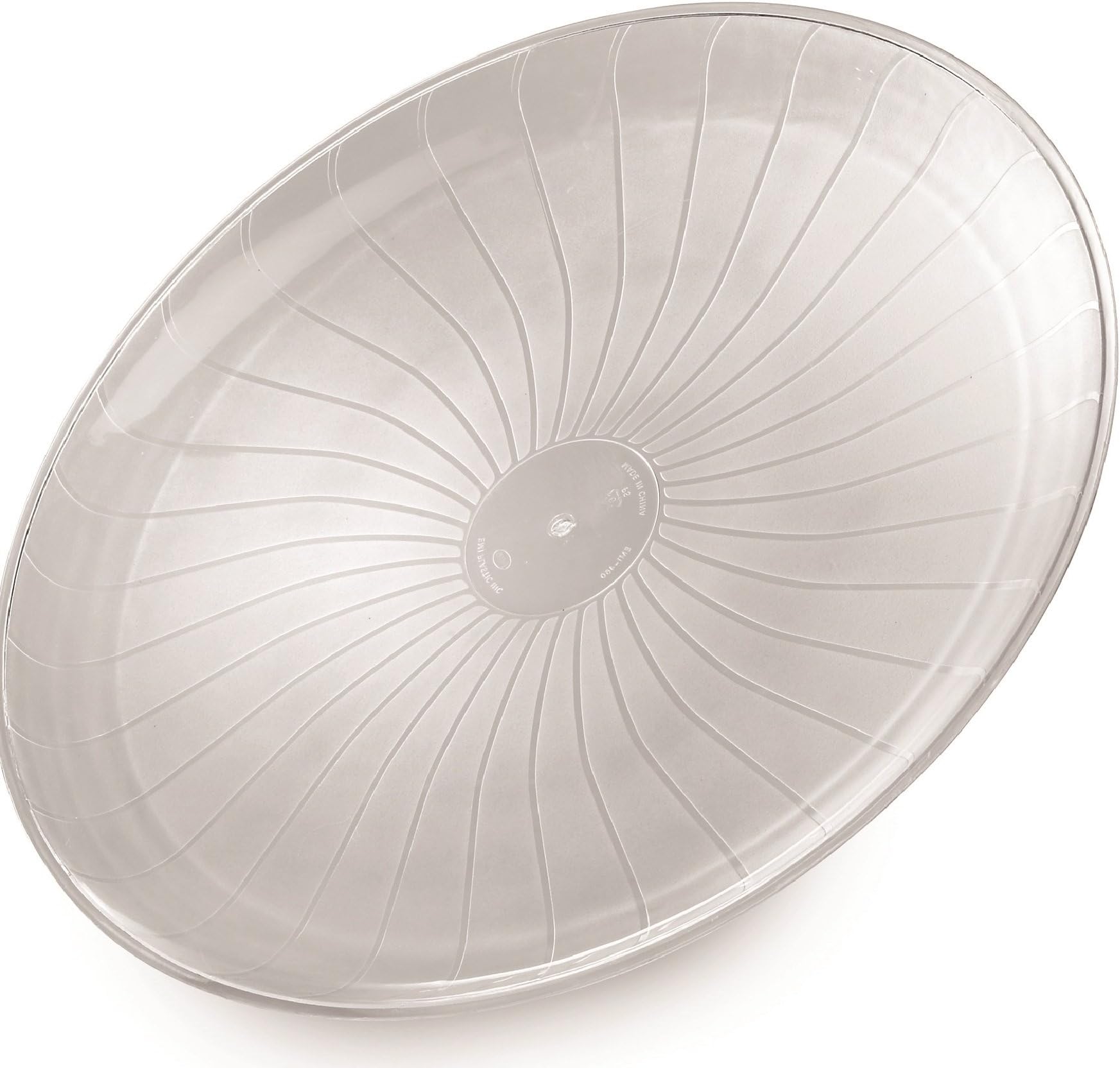 EMI-460C Round Plastic Serving Tray, 16-Inch, Clear, 25 Per Case