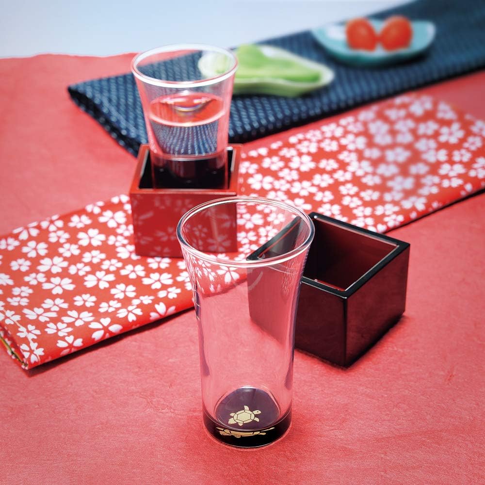 Nakanishi Kogei 0770049 Colorimon de Verre Bite Glass/Mass Set, Pair Set, Made in Japan